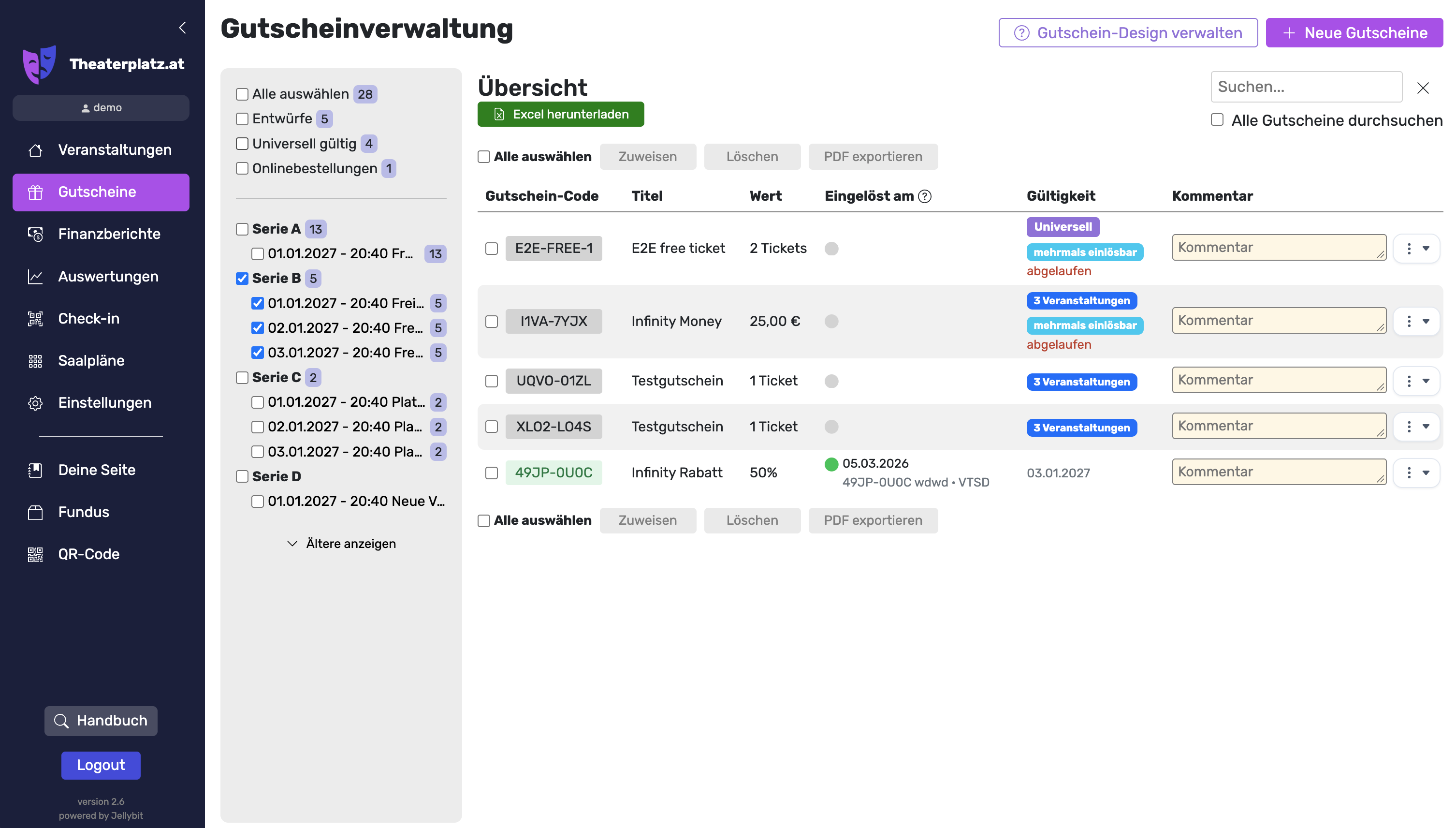 Gutscheinverwaltung Gutscheinverwaltung